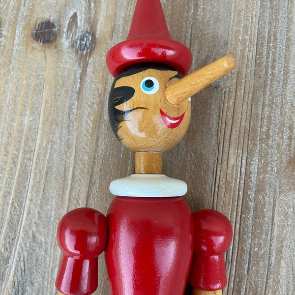 Vintage Tonna Omegna wood Pinocchio, Articulated - Picture 4 of 5